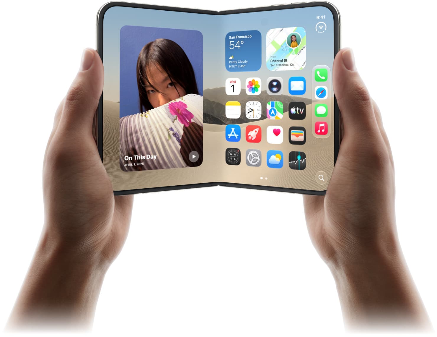 iPhone Duo’nun geniş iç ekranı