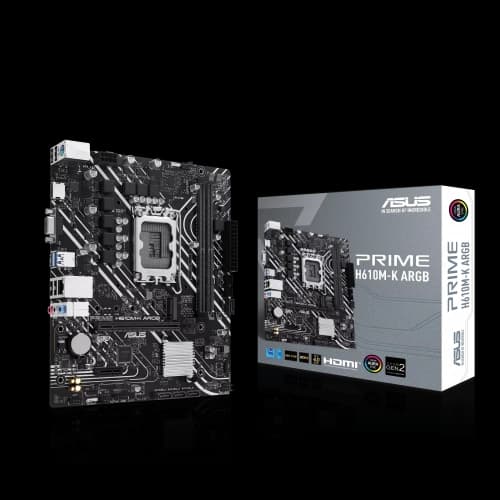 Anakart Asus Prime H610M-K Argb Ddr5 5600Mhz Usb 3.2 Matx 1700p