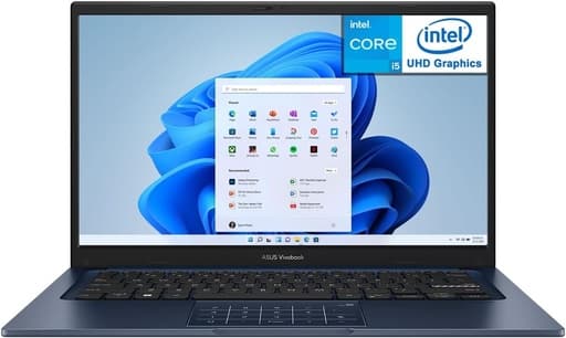 ASUS Vivobook 14 FHD Intel 13. Nesil Core i5-1334U 12GB RAM 256GB SSD Dizüstü Bilgisayar Sessiz Mavi X1404VA-I512256
