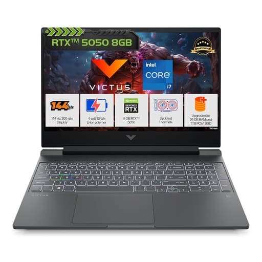 HP Victus 15,6 13. Nesil Intel Core i7-13620H, 8GB RTX 5050, 24GB DDR5 1TB SSD, 144Hz, FHD, 15.6'' Laptop