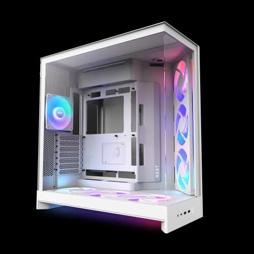 Nzxt H9 Flow RGB+ Large Dual-Chamber Mid-Tower ATX Airflow Beyaz