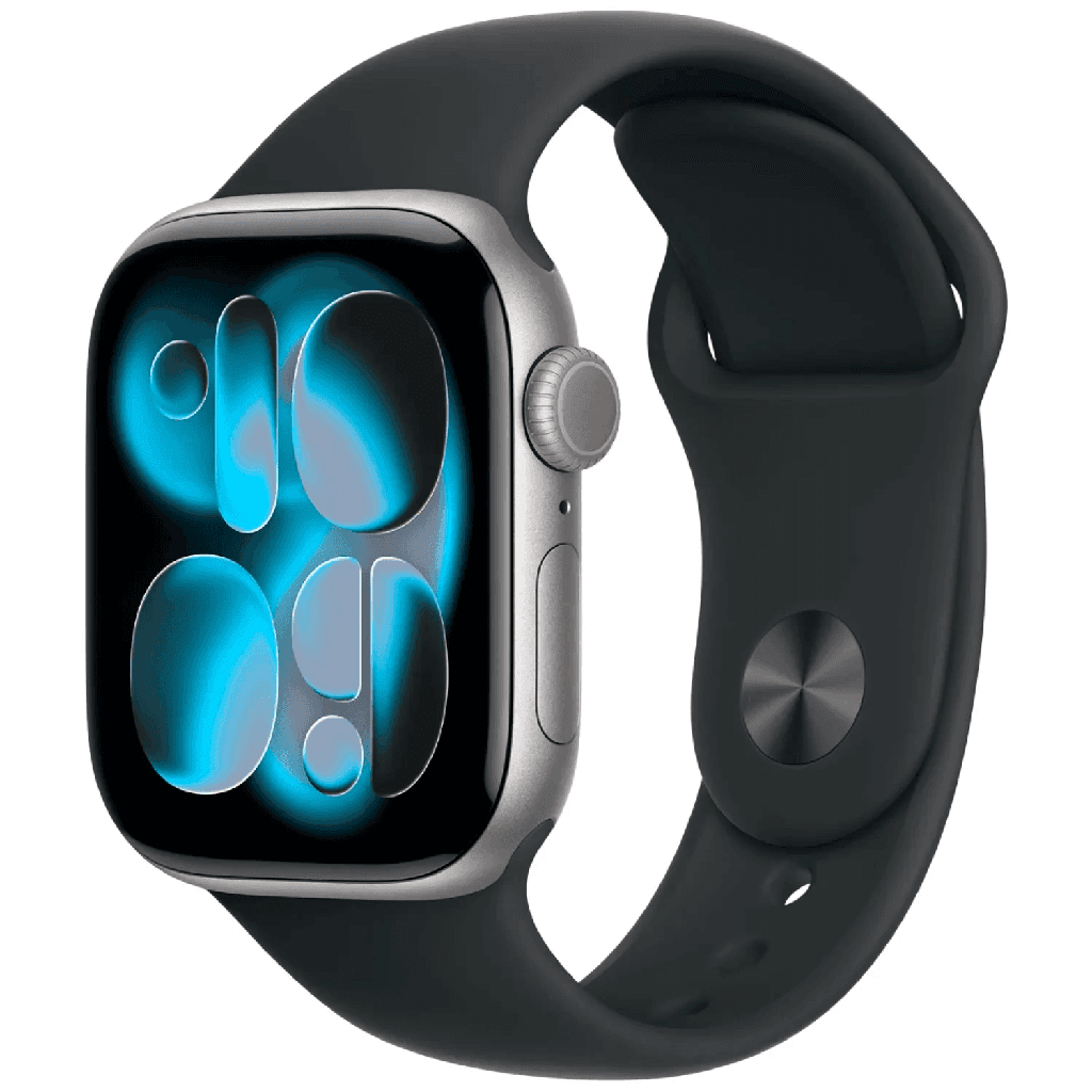 Apple Saat Serisi 11 GPS 42mm Uzay Grisi Alüminyum Siyah Spor Band - MEQW4 - MEQX4