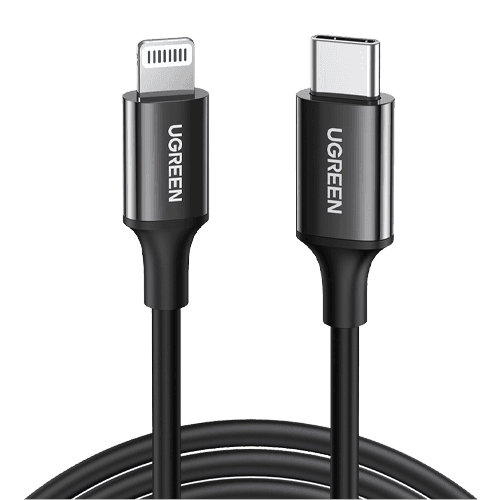 UGREEN USB-C - Lightning Kablo 1M Siyah
