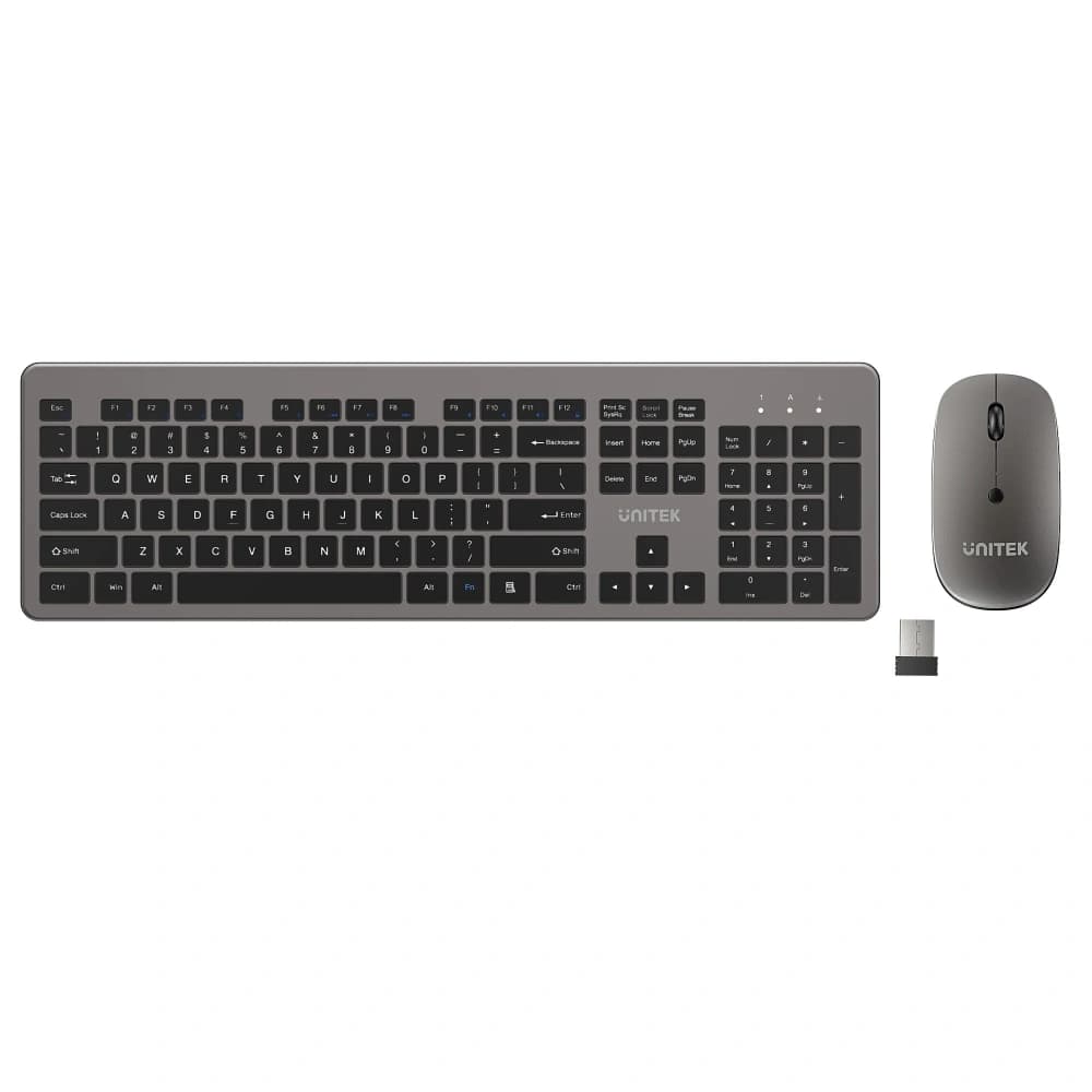 Unitek SlimDuo 2.4GHz Kablosuz Klavye Mouse Seti (T054AGY01-US)