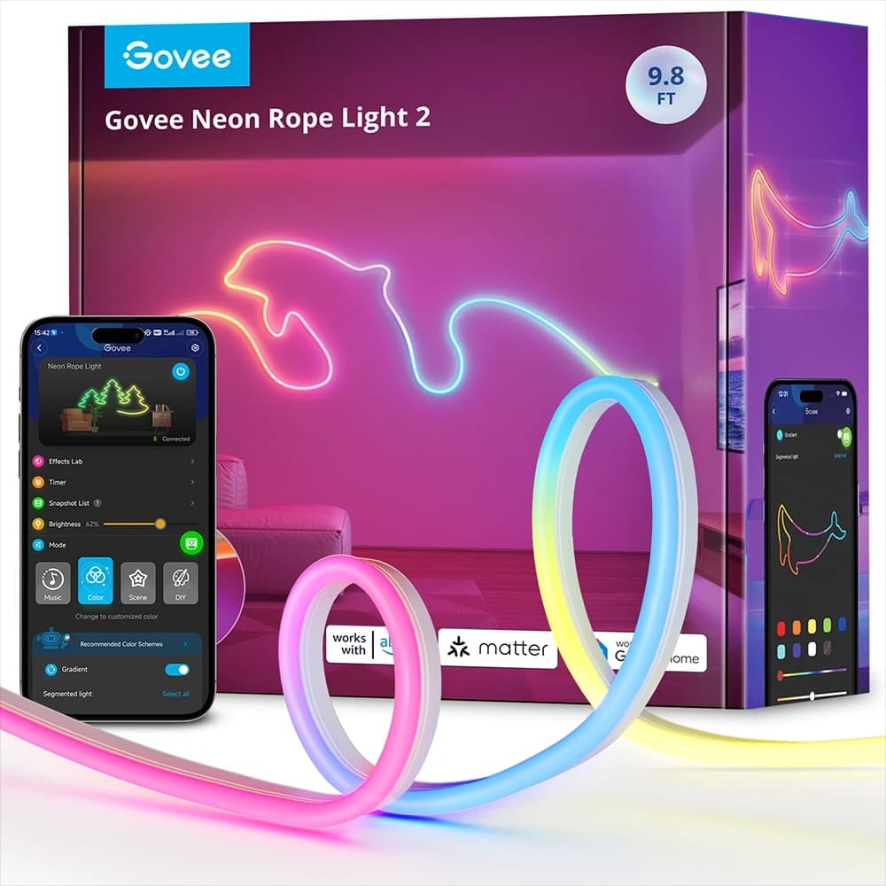 Govee Şekillendirilebilir Neon LED Şerit 2.Nesil (3MT)-Beyaz -H61D3301
