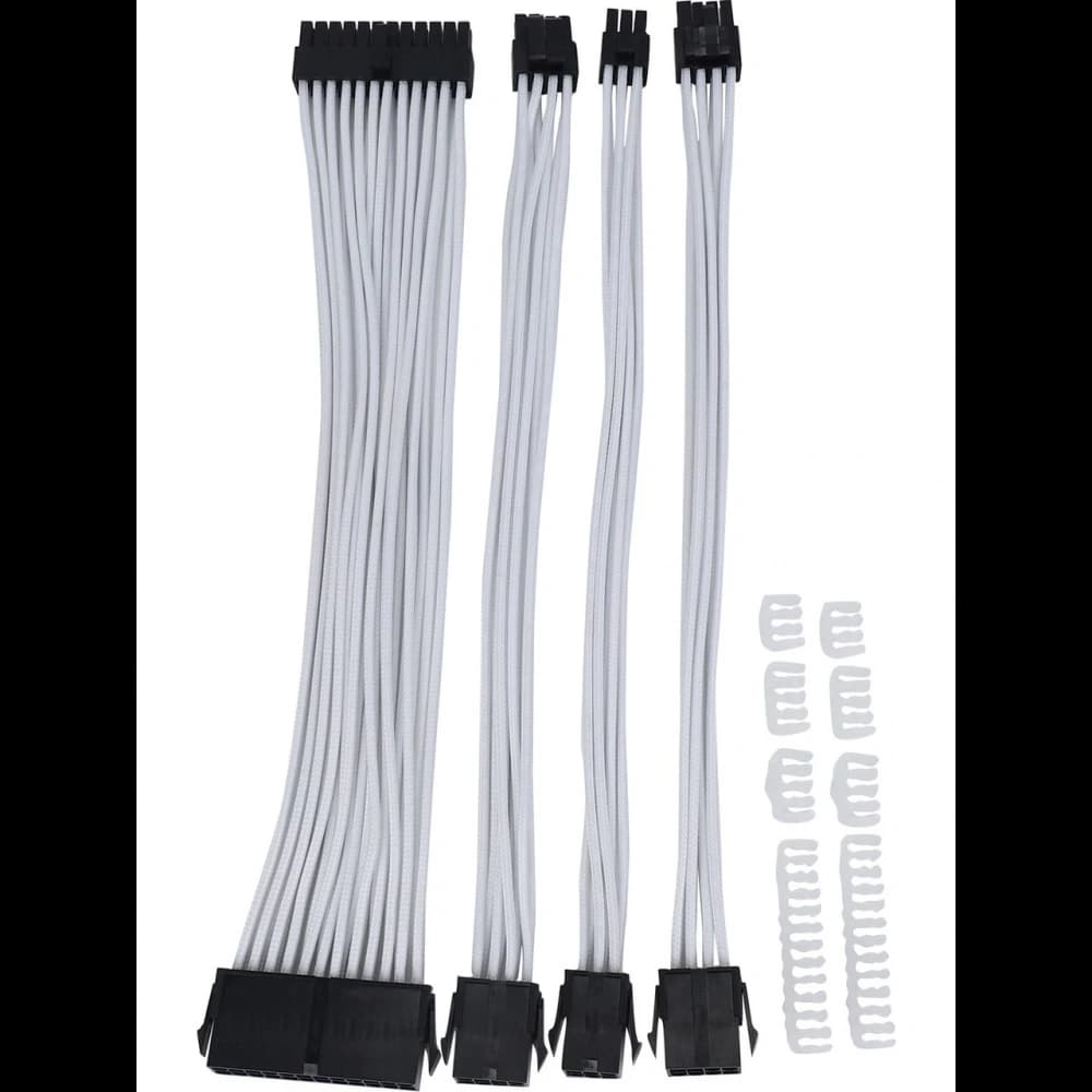 Psu Uzatma Kıt Beyaz 30 Cm 24 Pın / 4+4 Pın / Pcı-E 8Pın / Pcı-E 6 Pın