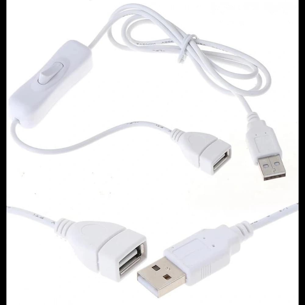 Kablo Usb Dişi - USB erkek USB uzatma kablosu 1mt On Off Anahtarlı