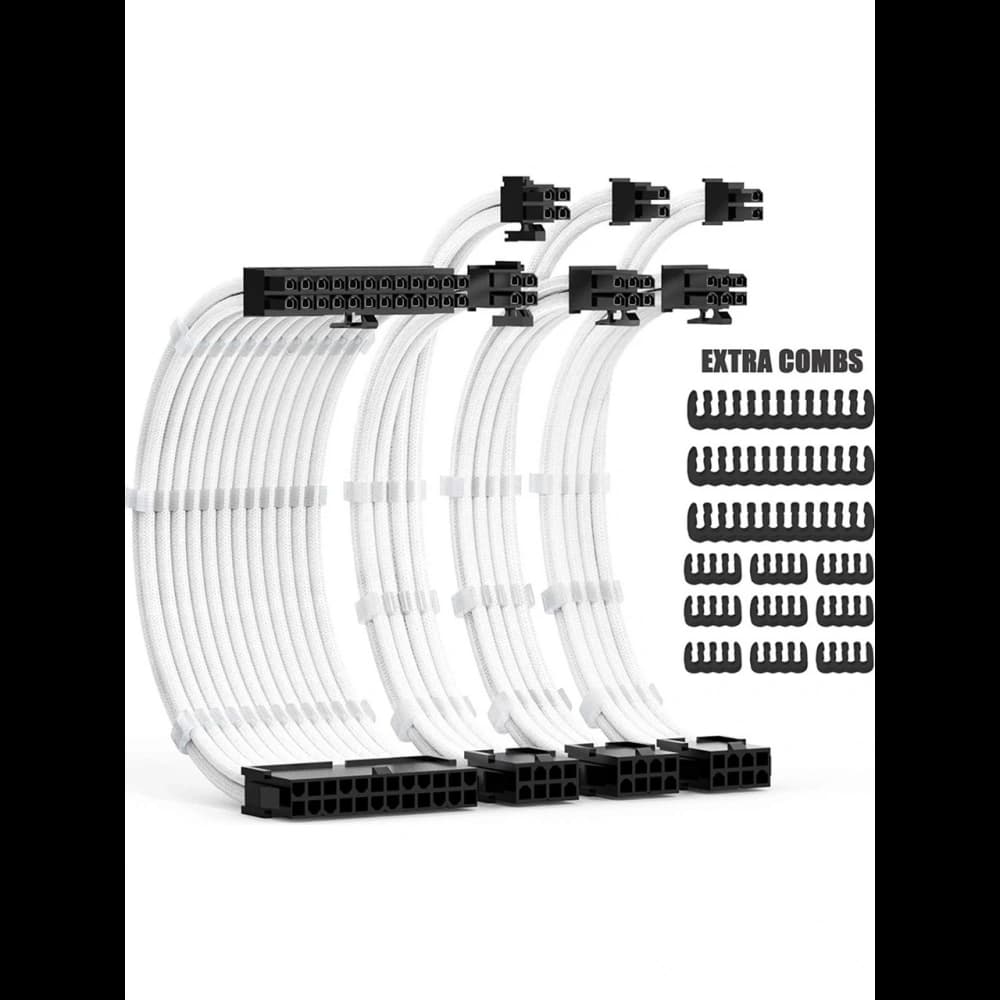 PSU UZATMA KIT BEYAZ 30 CM 24 PIN + 8PIN (4+4) + 2X 8 PIN(6+2)