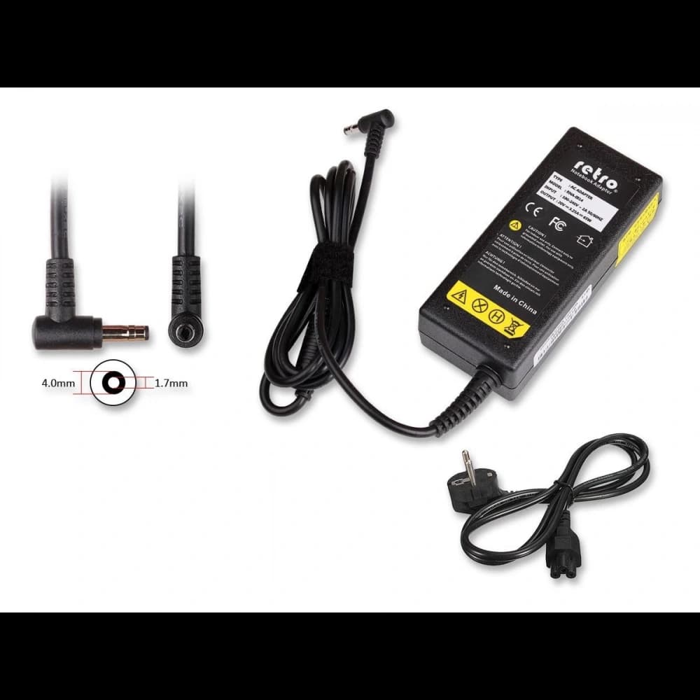 ADAPTOR DCA-I104 20V 3.25A 4.0mm x 1.75mm
