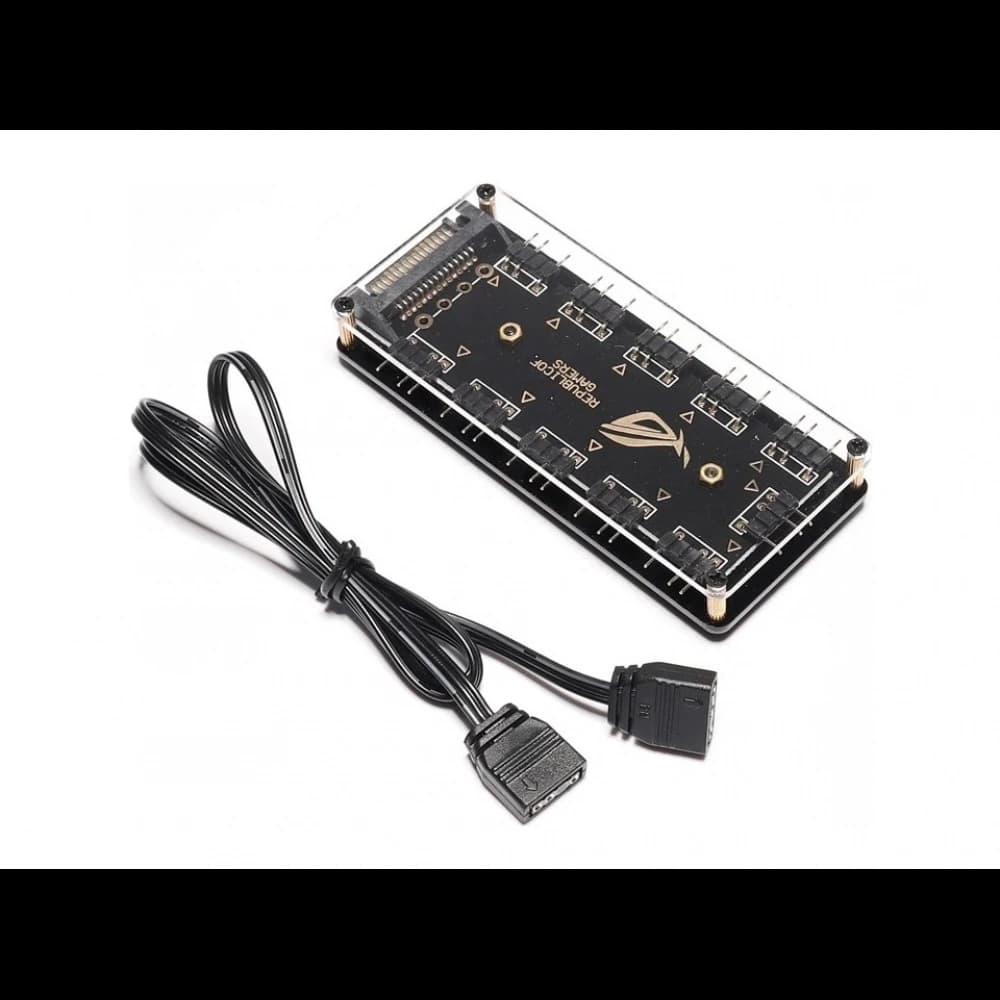 Argb Rgb Led Çoklayıcı 3 Pin 11 Port 5v Sata Power Güç Fan Çoklayıcı