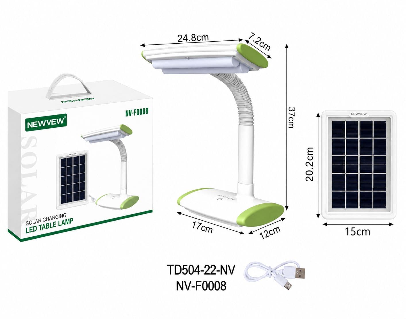 NEWVEW NV-F0008 SOLAR GÜNEŞ ENERJİLİ LED IŞIK 3.5W