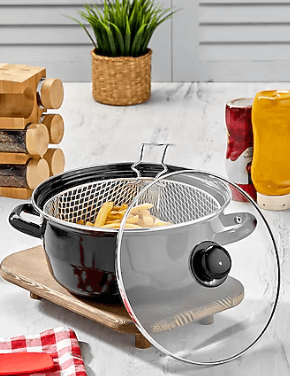 POLOCHEF BLACK EMAYE KIZARTMA TENCERESİ 24CM BKT-126