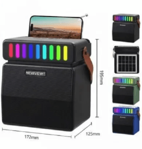 NEWVEW WİRELESS SOLAR SPEAKER RGB NV-9106