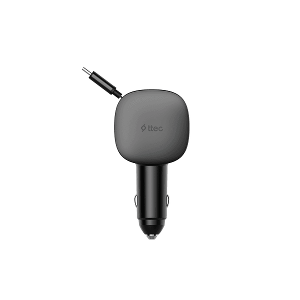 TTEC SMARTCHARGER TRİO PD 60W ARAÇ HIZLI ŞARJ ALETİ USB-C+USB-A + DAHİLİ PD 30W 70CM USB-C ŞARJ KABLOSU 2CKP07S