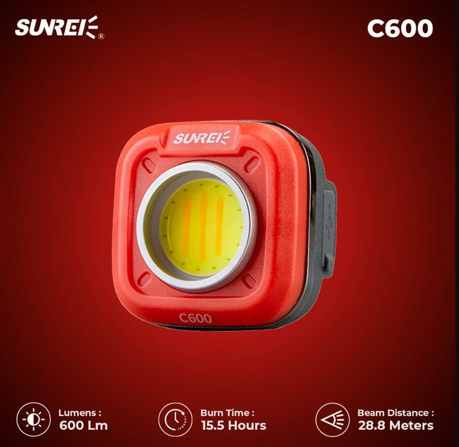 SUNREİ C600 MAX 600 LUMENS ŞARJLI LED IŞIK / KAMP IŞIĞI