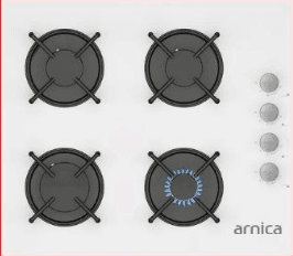 ARNİCA ARN-AO5040W ANKASTRE BEYAZ CAM OCAK