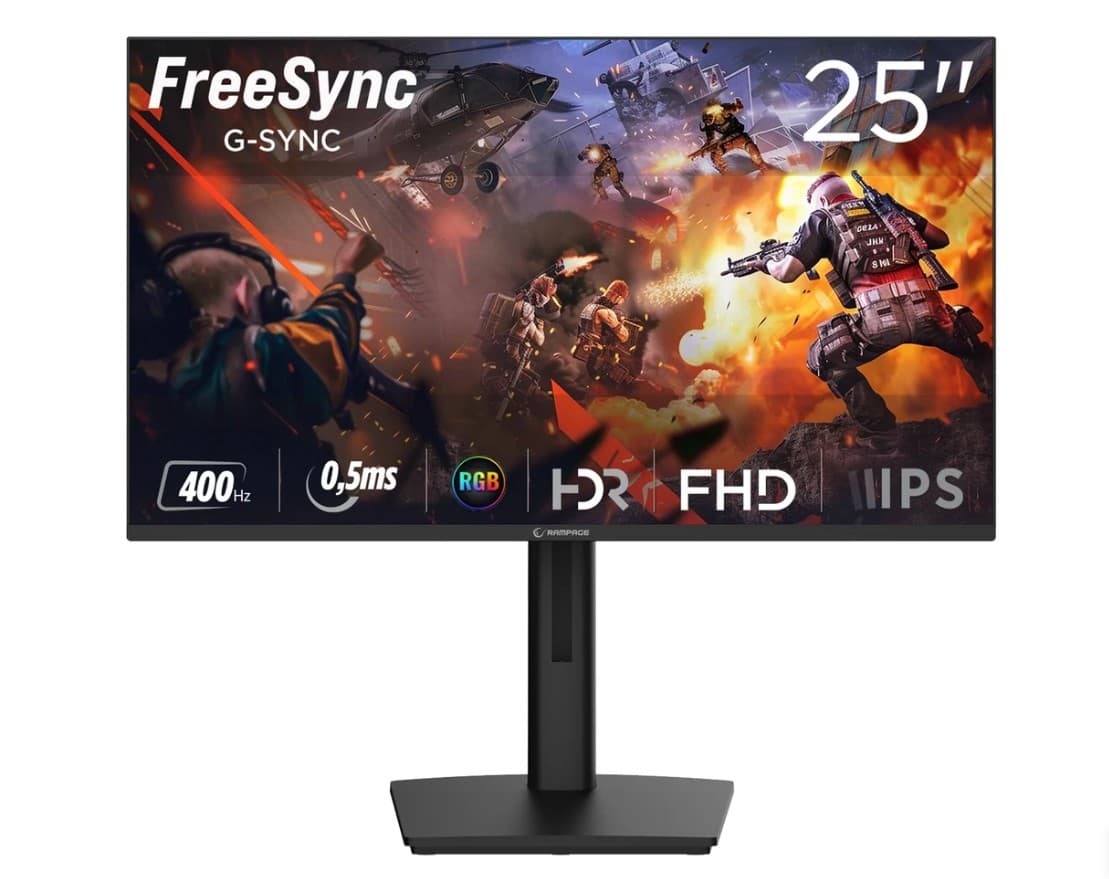 Rampage Titan TT25F400F 25" 400Hz 0.5ms FHD Fast IPS RGB Gaming Monitör