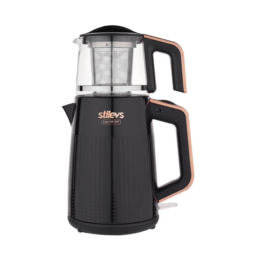 STİLEVS ÇAYS CM-037 CAY MAKINESI SIYAH&BAKIR