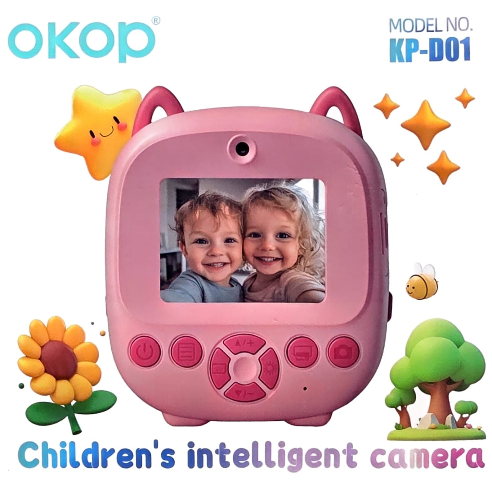 KP-D01 SİYAH BEYAZ PRİNT ÇOCUK KAMERASI