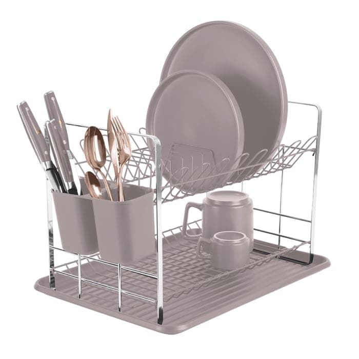 BERLİNGERHAUS BH-8596 BULAŞIK KURUTMA RAFI MAT GRİ-KAHVERENGİ TON