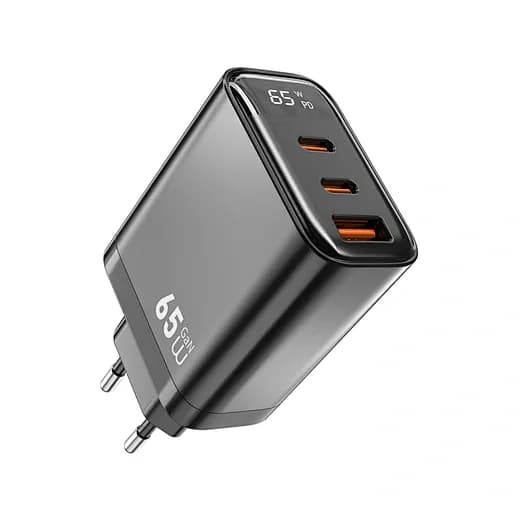WİWU FİREFLY 65W HIZLI ŞARJ 2X TYPE-C & USB G012