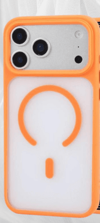 SUNİX VERA KAPAK İPHONE 17 PRO ŞEFFAF TURUNCU MAGSAFE KILF