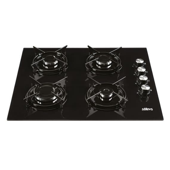 STİLEVS ST-AO-GLS 640-E-BLACK KRISTAL CAM OCAK