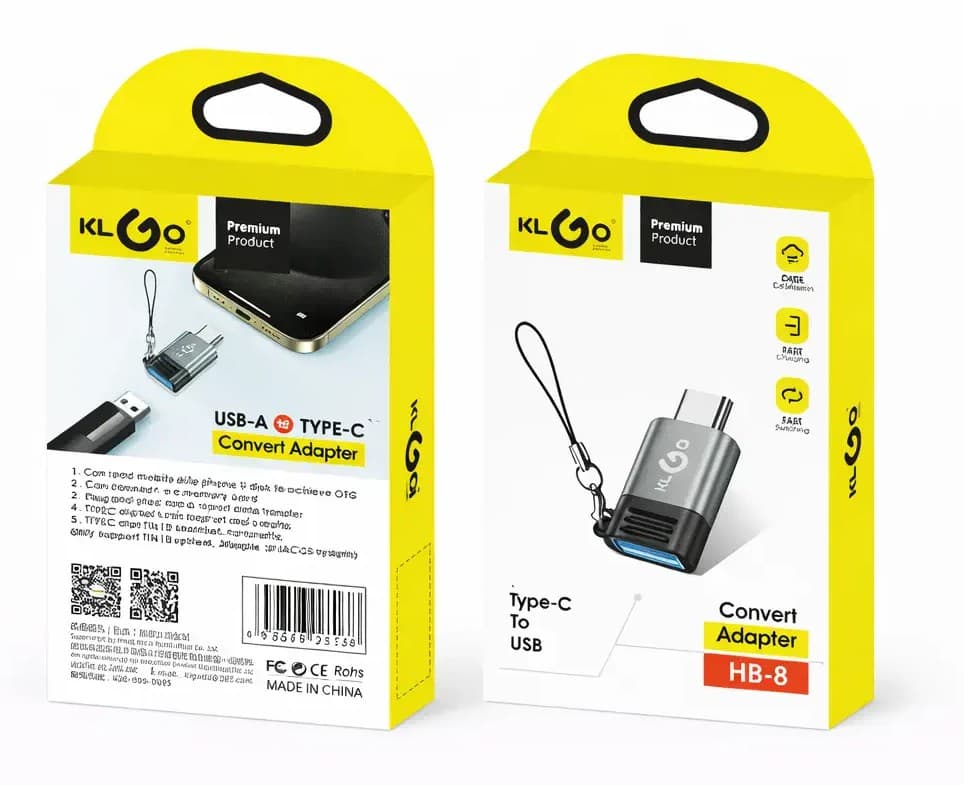 KLGO HB-8 TYPE-C TO USB ADAPTÖR
