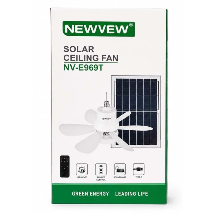NEWVEW NV-E969T SOLAR PANELLİ TAVAN VANTİLATÖRÜ