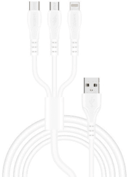 SUNİX SC-63 3 İN 1 USB DATA CABLE MİCRO & TYPE-C + LİGHTNİNG