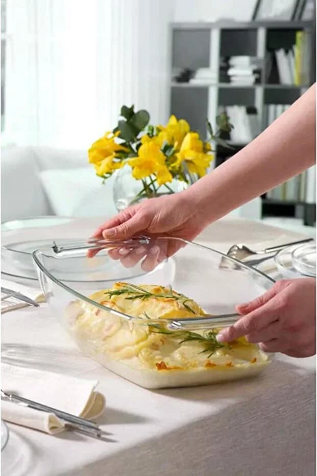 Paşabahçe Borcam 4420 cc Dikdörtgen Kapaksız Fırın Kabı 590046