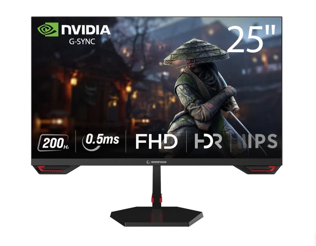 Rampage Crimson CR25R180 25" 200Hz 0.5ms FHD Fast IPS Gaming Monitör