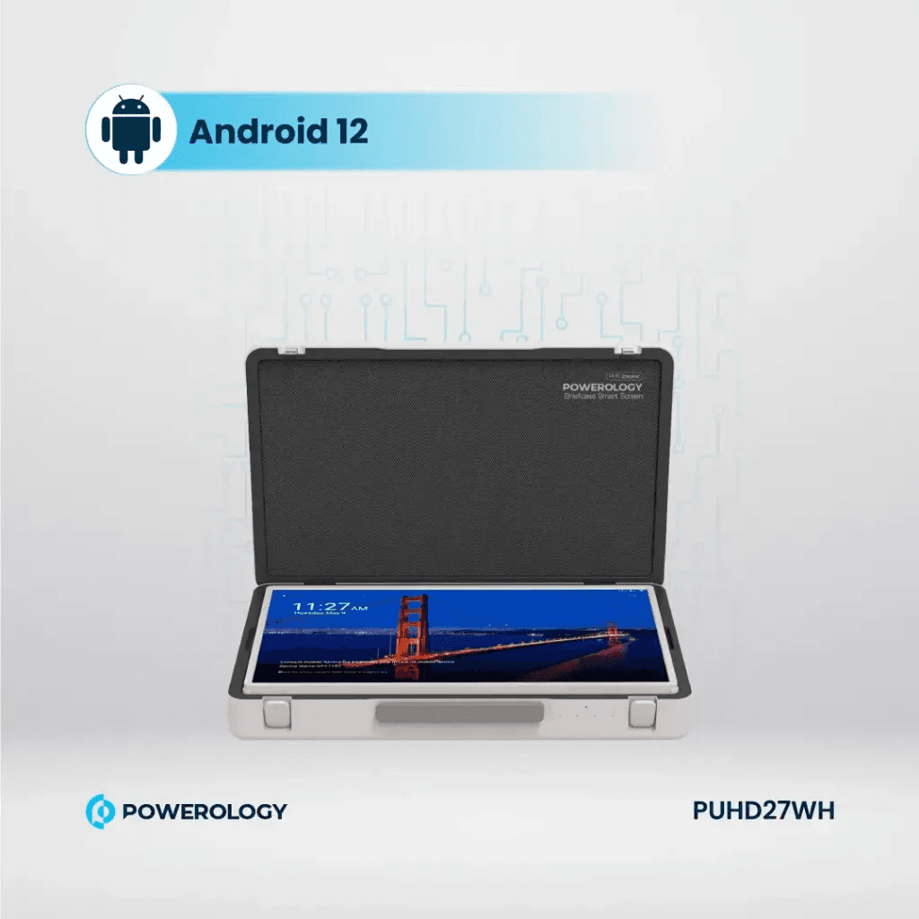 POWEROLOGY UHD ANDROİD 27" TAŞINABİLİR TABLET MONİTÖR - BEYAZ PUHD27WH