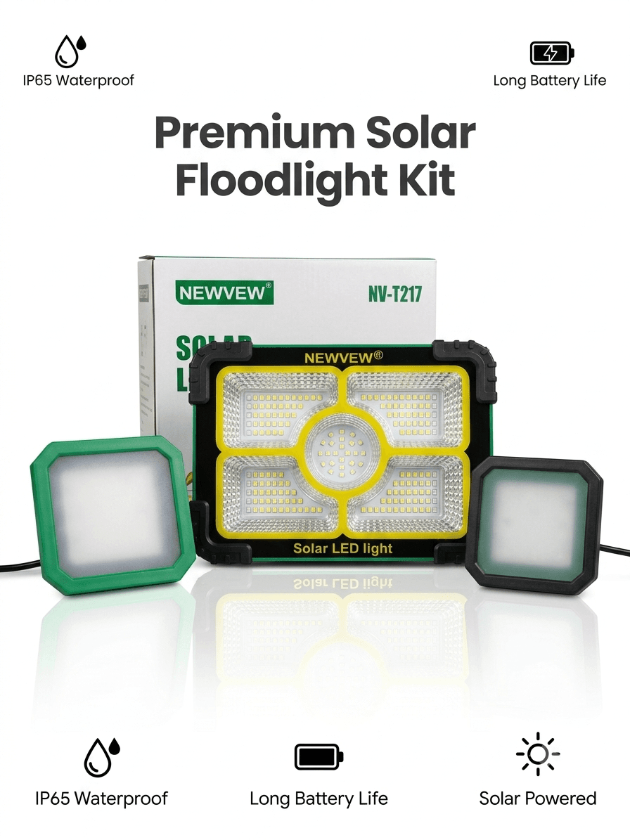 NEWVEW NV-T217 SOLAR GÜNEŞ ENERJİLİ LED IŞIK 300W 7200MAH