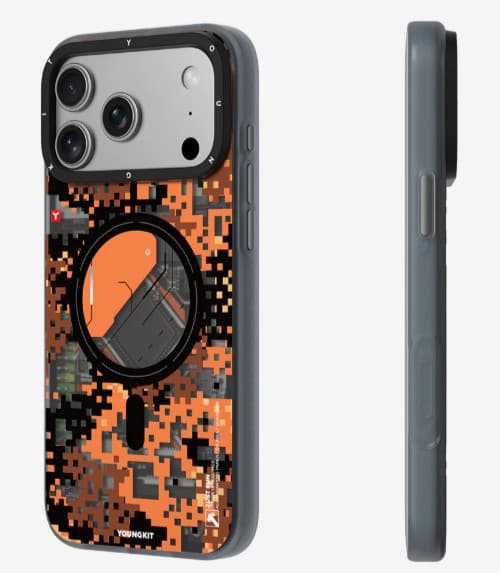 YOUNGKİT KAMUFLAJ KILIF İPHONE 17 PRO TURUNCU