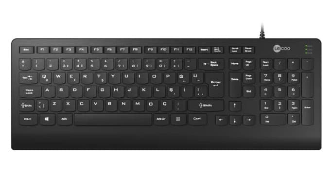 LECOO KB103 KABLOLU Q KLAVYE SİYAH