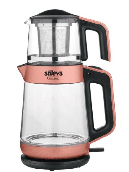 STİLEVS BİÇAY GLASS ÇAY MAKİNESİ ROSE