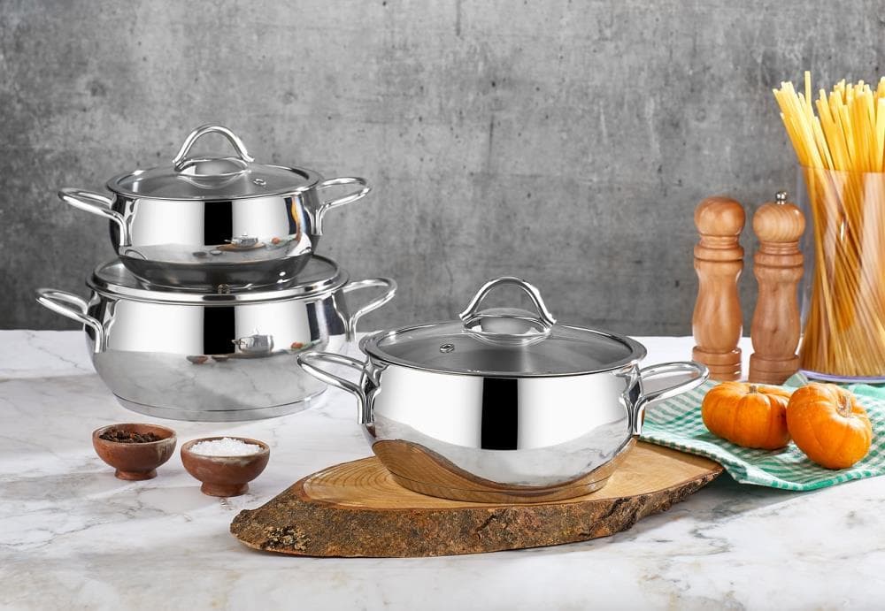 POLOCHEF PROLİNE 6 PARÇA TENCERE SETİ PGS-100