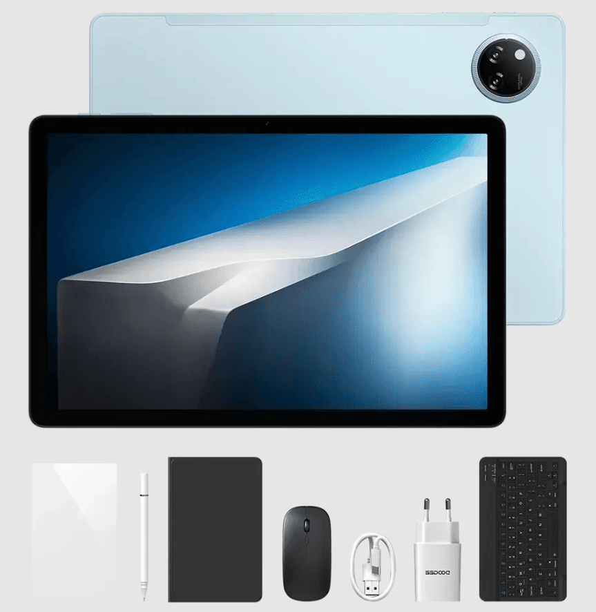DOOGEE TAB A9 PRO+ 6/128GB 11" VIP EDİTİON GLACİER BLUE - Tam Set (Kılıf, Klavye, Mouse, Kalem & Ekran Koruyucu Dahil)