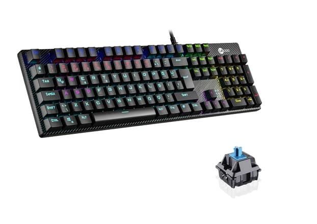 LECOO KG1101 KABLOLU RGB OYUNCU KLAVYESİ SİYAH