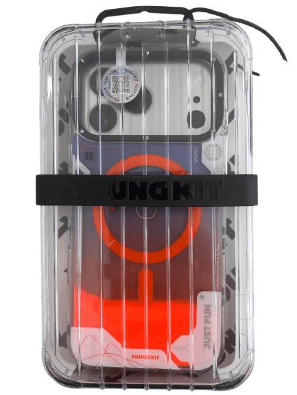 YOUNGKİT TASARIM İPHONE 17 PRO MAX KILIF TURUNCU/MAVİ