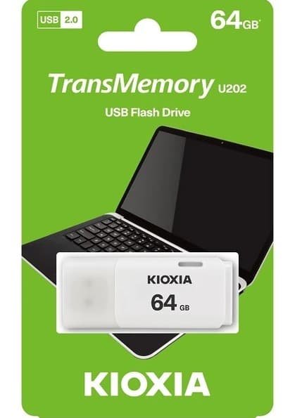 KİOXİA U202 2.0 64GB USB BELLEK BEYAZ