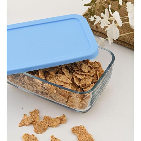 Paşabahçe Snow Box 1200 cc Saklama Kabı - Mavi Kapaklı 53743