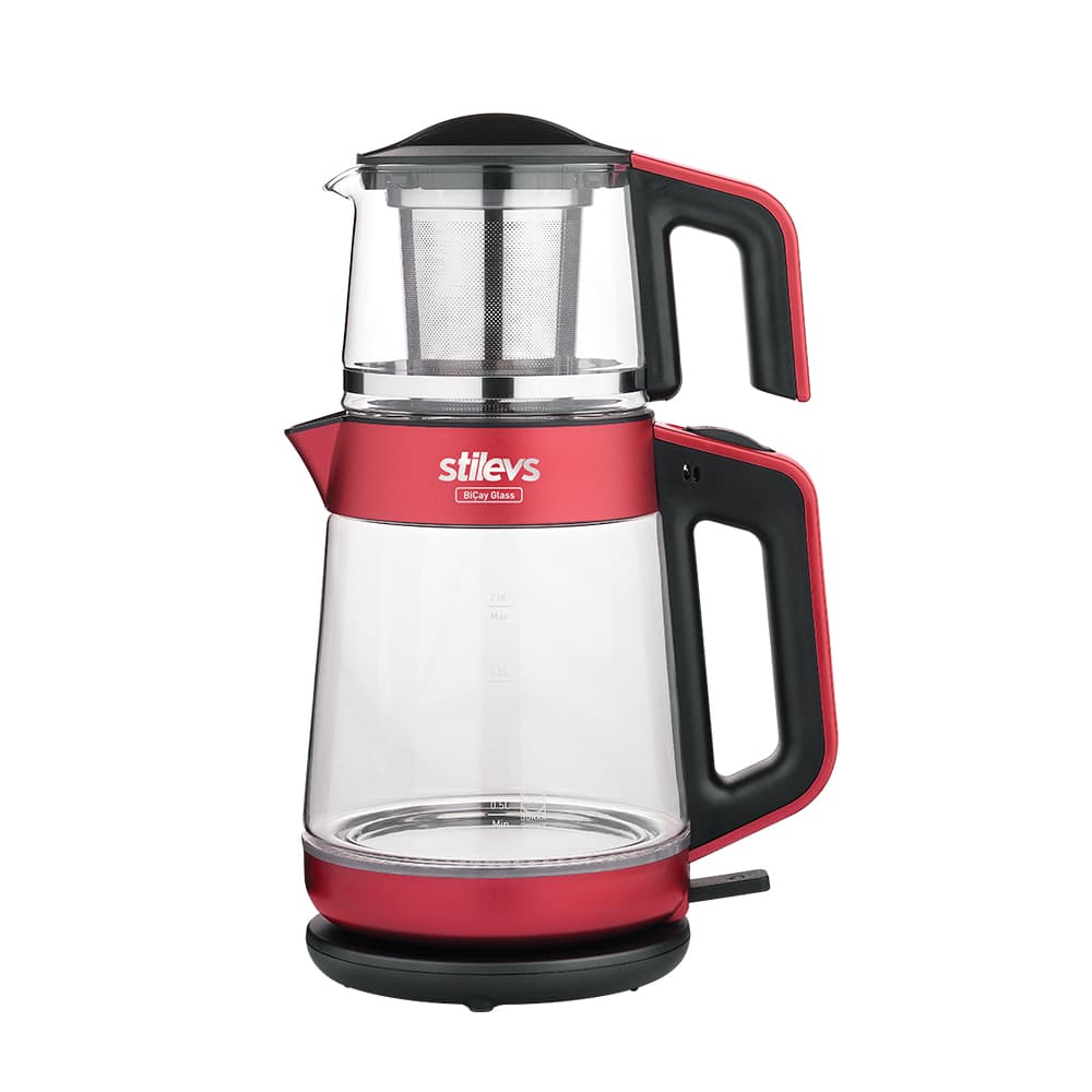 STİLEVS BİÇAY GLASS ÇAY MAKİNESİ VİŞNE