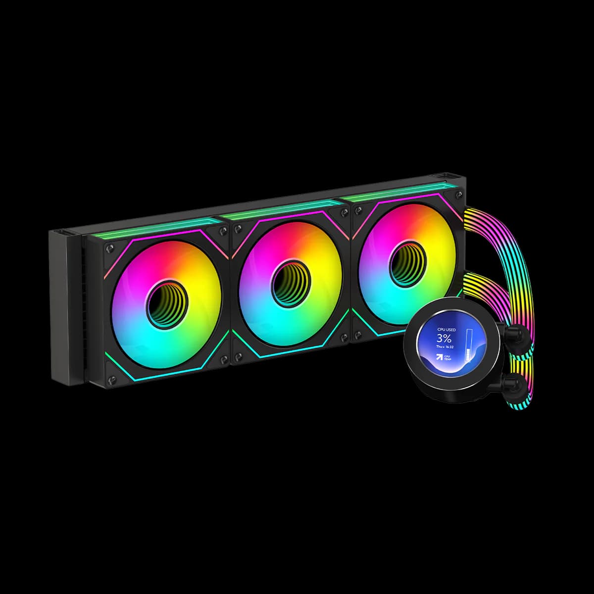 GAMEON GOKRAKEN360-BLK 1800 RPM SIVI CPU SOĞUTUCU SİYAH