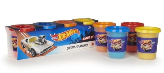 HOT WHEELS OYUN HAMURU 4LÜ PAKET 400GR
