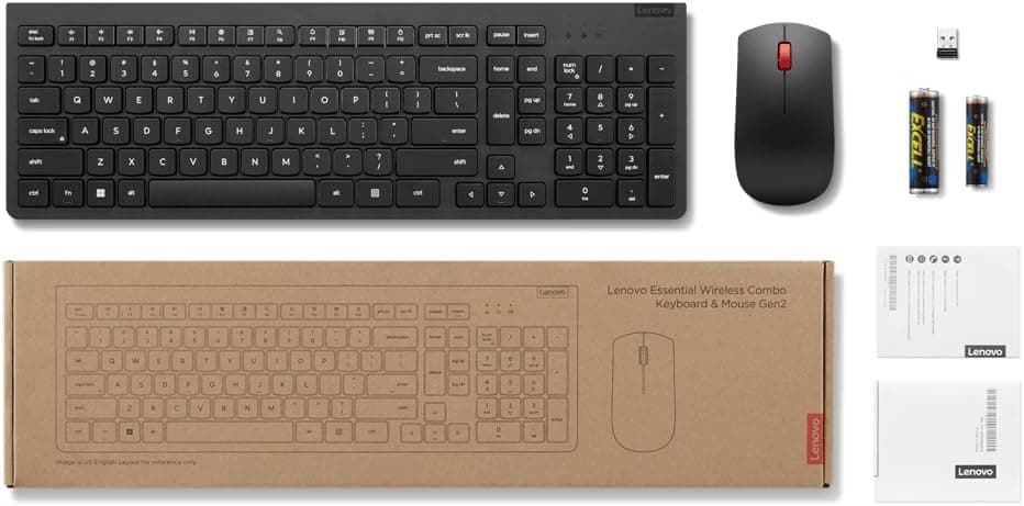LENOVO ESSENTİAL WİRELESS COMBO KLAVYE & MOUSE GEN2 SİYAH