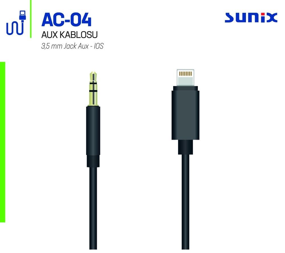 SUNİX LiGHTİNİNG-AUX AUDİO AC-04