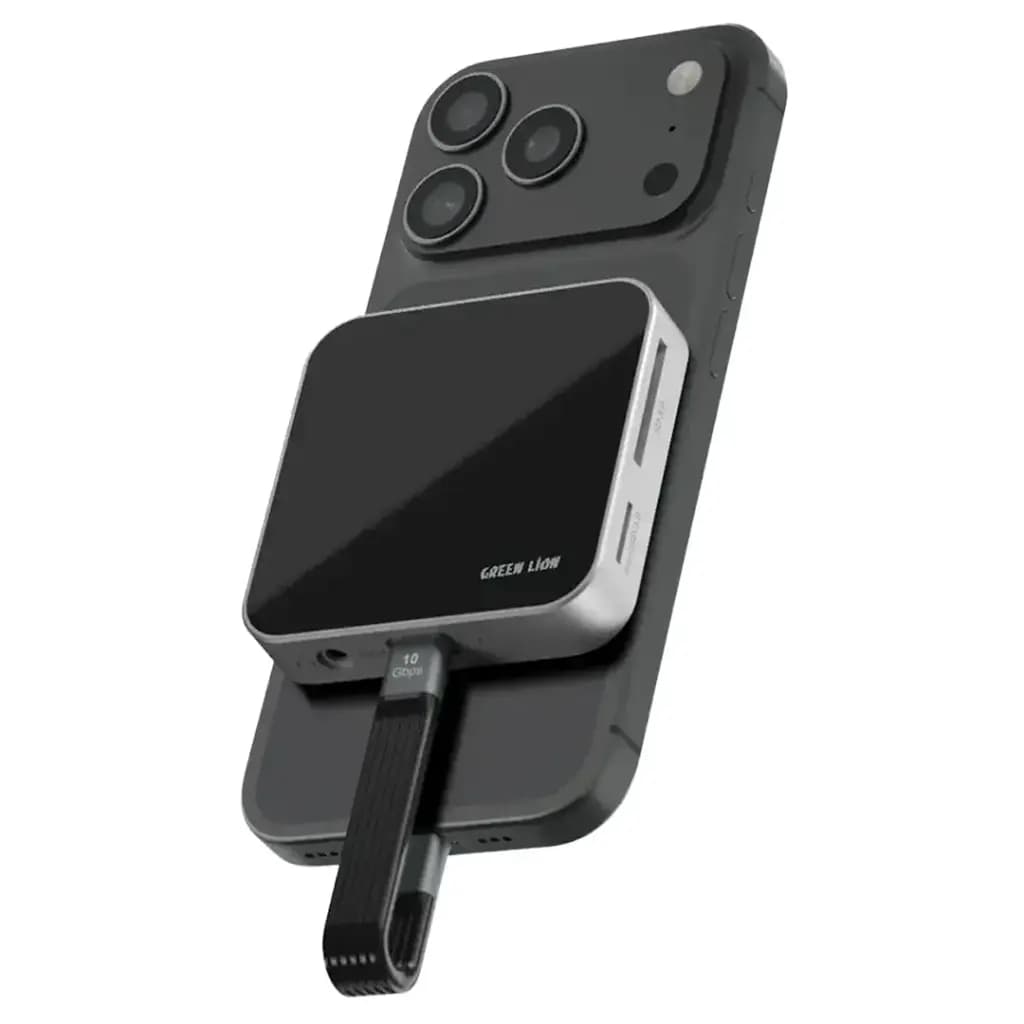 Green Lion 8'i 1 Arada USB-C Hub Çoklayıcı Adaptör - Siyah GN8N1HUBMGBK