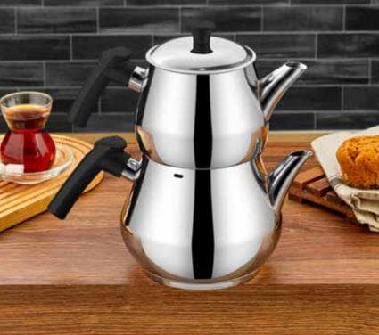 POLOCHEF DOLPHIN ÇELİK ÇAYDANLIK SETİ MİNİ BOY DOK-100